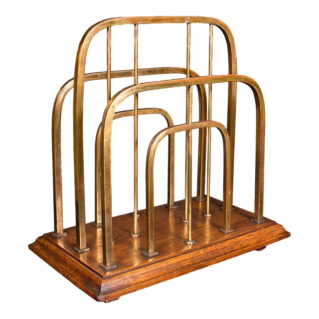 1910's Antique Chairside Newspaper Rack For Sale