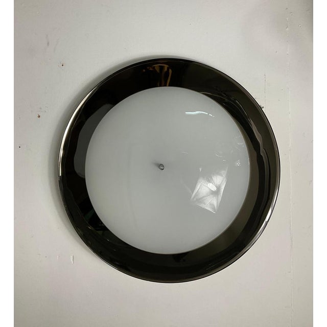 Metal and Glass Ceiling Light by Bruno Gatta for Stilnovo, 1970 For Sale - Image 6 of 18