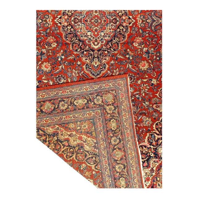 Persian 1920s Vintage Hand Knotted Persian Gazvin Rug 8'11'' X 17'2'' For Sale - Image 3 of 4