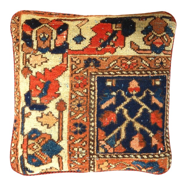 Pasargad Vintage Hand Knotted Farahan Rug Pillow For Sale