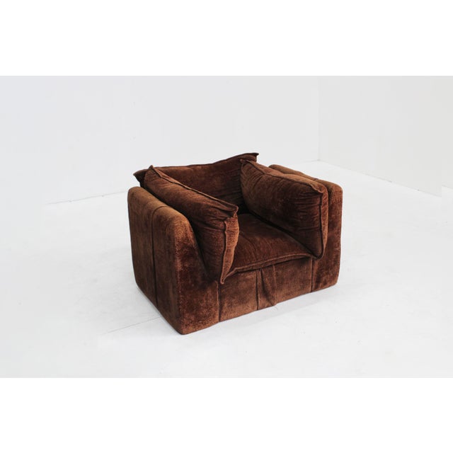 Vintage Italian Brown Lounge Chair, 1970s For Sale - Image 3 of 13