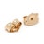Tiger's Eye Bezel Studs Earrings, 14k Yellow Gold, Length 4.9 Mm For Sale - Image 4 of 4