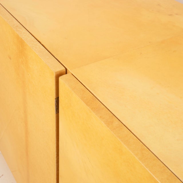 Mid-Century Modern Italian Parchment and Brass Sideboard from Tura Milano, 1970s For Sale - Image 10 of 18