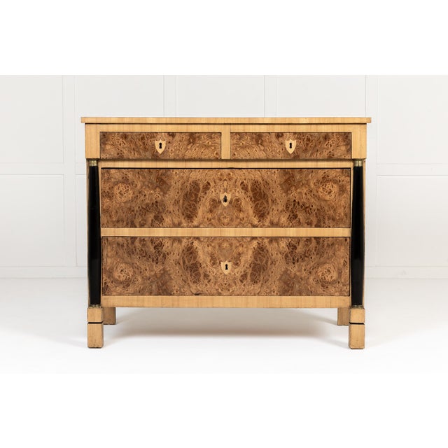 Wood French Burr Elm Commodes, 19th Century, Set of 2 For Sale - Image 7 of 11