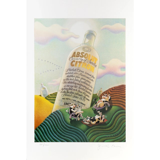 Absolut Statehood: Nebraska, J.E. Davis Lithograph For Sale