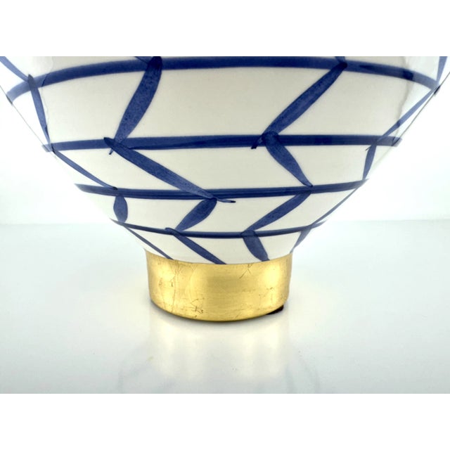 2020s Vintage Abigails Artisanal Italian Hand-Painted Ceramic Bowl With Gold Leaf Detailing For Sale - Image 5 of 11