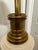 This is a vintage Hollywood Regency style cream and brass table lamp,heavy, high-quality solid brass construction and...