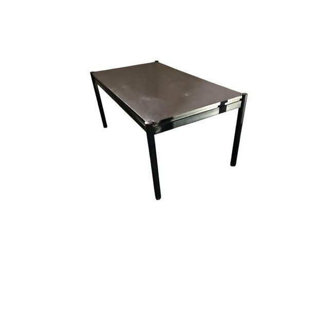 Dining Table and Chairs in Black Painted Wood by Vico Magistretti, Italy, 1970s, Set of 7 For Sale - Image 6 of 18