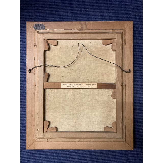 Aimé Van Belleghe, Portrait of René Brondel, 1920s, Oil on Canvas, Framed For Sale - Image 8 of 18