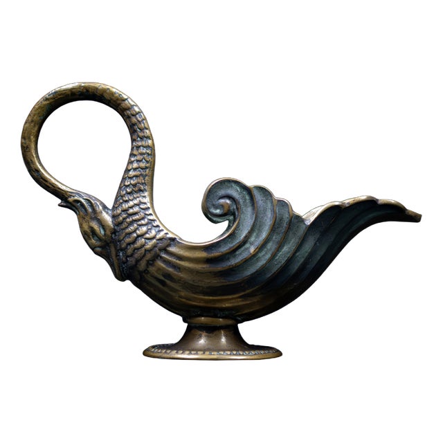 Art Deco Zoomorphic Patinated Bronze Ewer with Swan Handle by Max Le Verrier, France, 1925-1935 For Sale