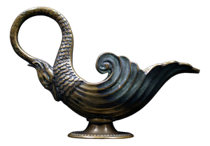 Art Deco Zoomorphic Patinated Bronze Ewer with Swan Handle by Max Le Verrier, France, 1925-1935