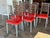 Red Callagaris Avant Garde Dining Room Table + Chairs, Set For Sale - Image 8 of 12