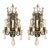 French Pair of Vintage Beaded Crystal Three Arm Sconces For Sale - Image 3 of 3