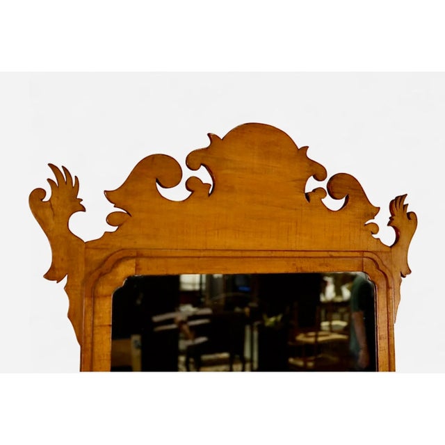 This is a classic and very good American Chippendale Mirror in figured Maple and Maple. The back of the mirror is as...
