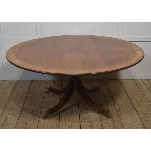 Georgian-Style Mahogany Pedestal Dining Table, 1890s For Sale - Image 6 of 11