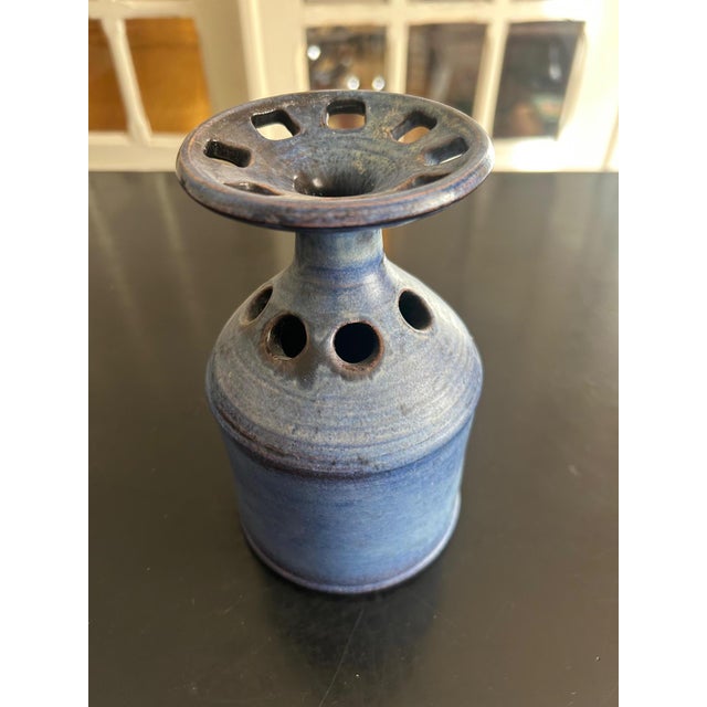 Blue Ceramic Vases from Salins, 1970s, Set of 2 For Sale - Image 8 of 16