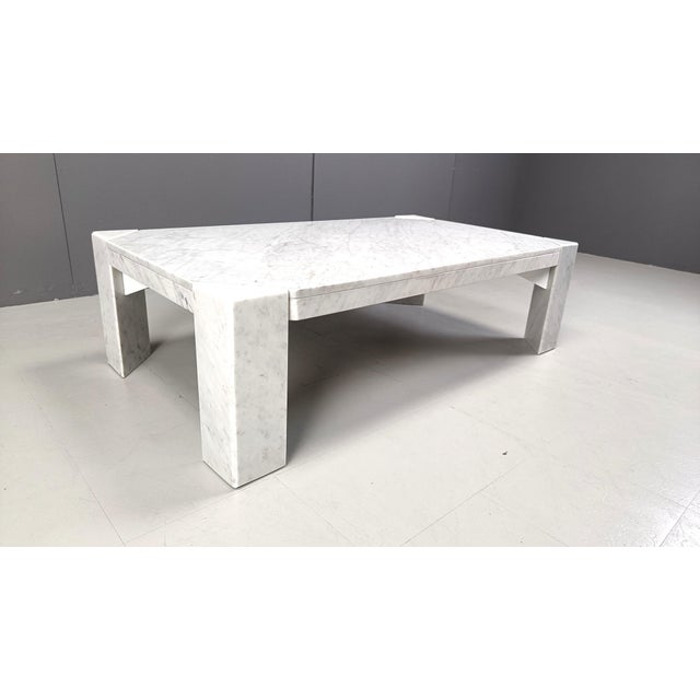 Vintage Rectangular Marble Coffee Table, 1970s For Sale - Image 9 of 11