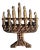 Menorah Vintage Lapel Pin Tie Tack Judaica Detailed Ornate For Sale