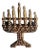 Vintage Menorah Lapel Pin Tie Tack Judaica Ornate For Sale