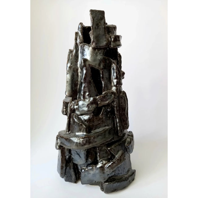 Contemporary Contemporary Modernist Ceramic Sculpture Vase 'Babel' by Diane Grant For Sale - Image 3 of 9