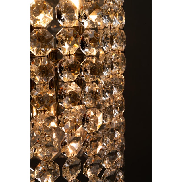 Crystal and Brass Chandelier from Bakalowits & Söhne, Vienna, 1950s For Sale - Image 10 of 18