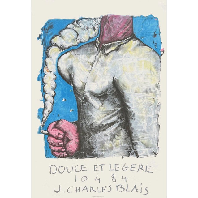 Contemporary 1984 Jean-Charles Blais Douce Et Légère Lithograph Poster For Sale - Image 3 of 3
