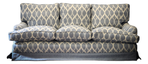 Connaught Grand 3-Seater Sofa in Jane Churchill Fontane Blue Linen Upholstery from Peter Dudgeon, 2010s