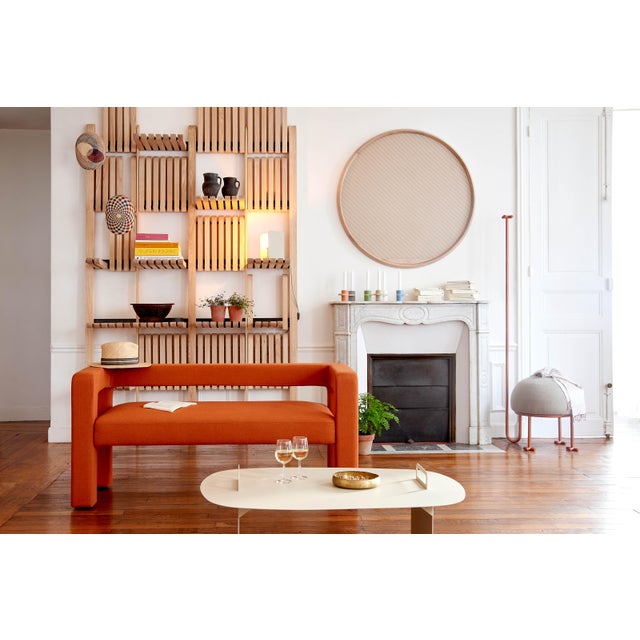 Modern Shelving System Handcrafted Black Stained Wood on the Steel Frame Modular Shelves 1500 Mm For Sale - Image 13 of 17