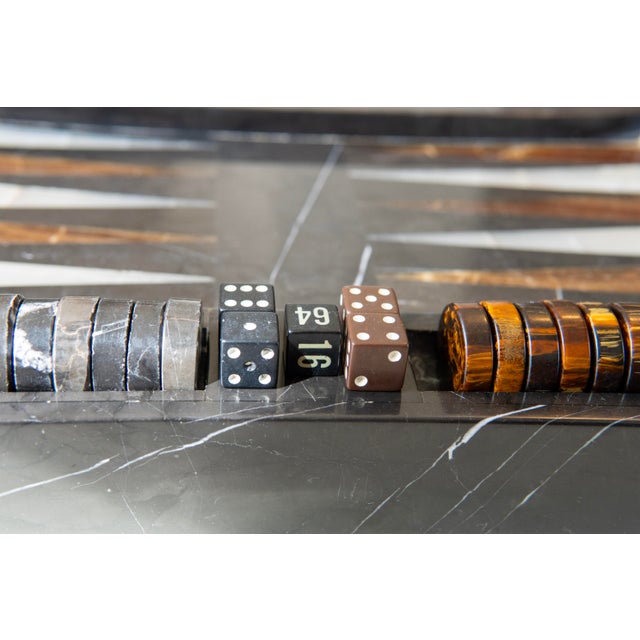 1970s 1970's Onyx and Marble Backgammon Set For Sale - Image 5 of 10