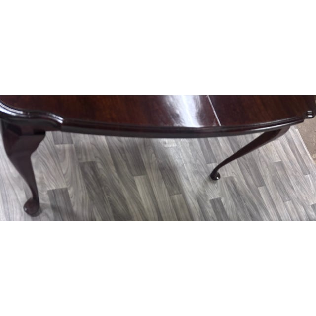 Vintage Pennsylvania House Queen Anne Style Cherry Wood Extension Dining Table For Sale - Image 12 of 12