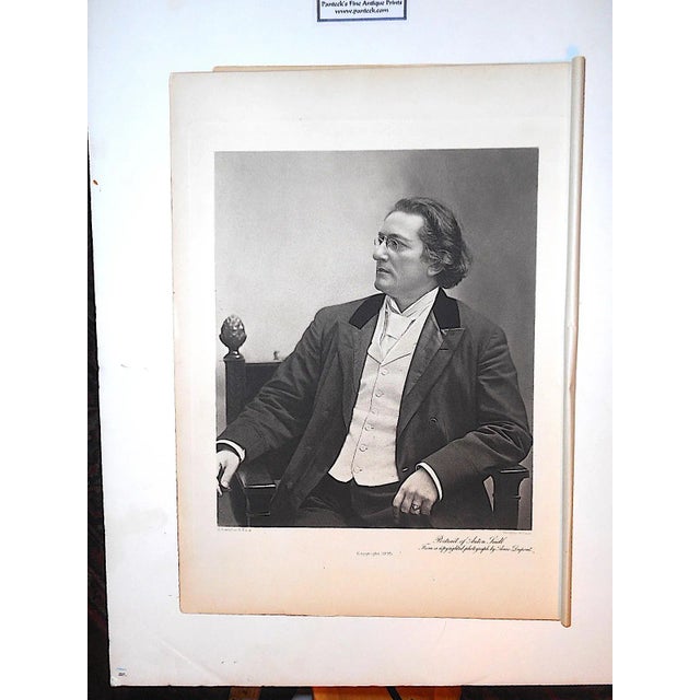 Antique Photogravure-Theodore Thomas- First Renowned American Orchestral Conductor-Folio Size For Sale - Image 4 of 4