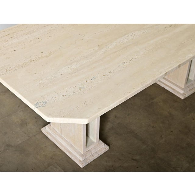French Late 20th Century Travertine Dining Table For Sale - Image 14 of 16