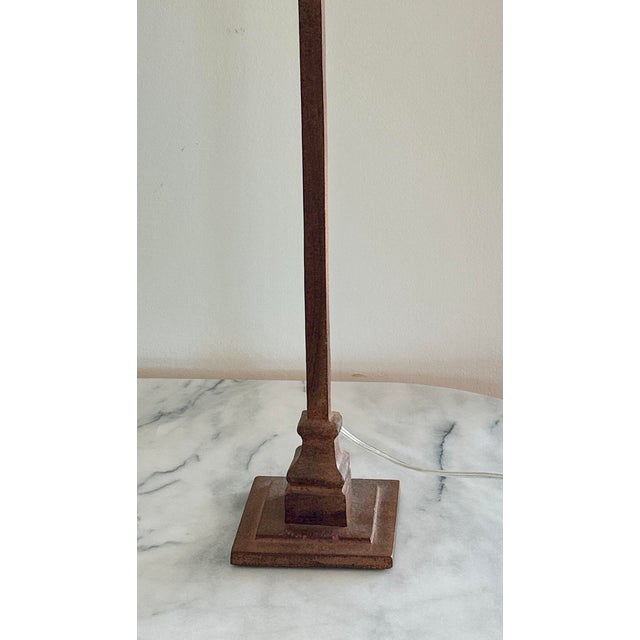 2010s Palecek Ridge Metal Lamps - Original Lamp Shades, Harps & Finials - A Pair For Sale - Image 5 of 10