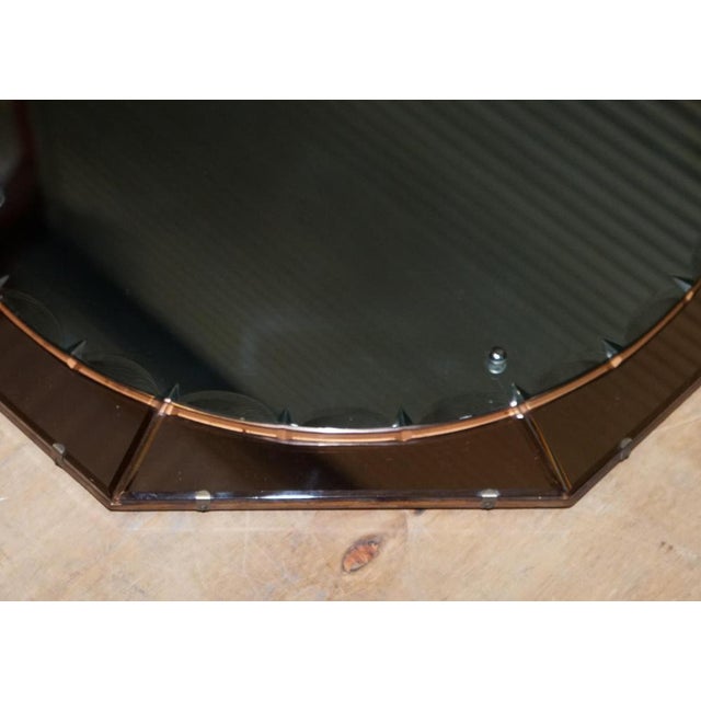 Glass Large French Art Deco Peach Wall Mirror, 1920s For Sale - Image 7 of 18
