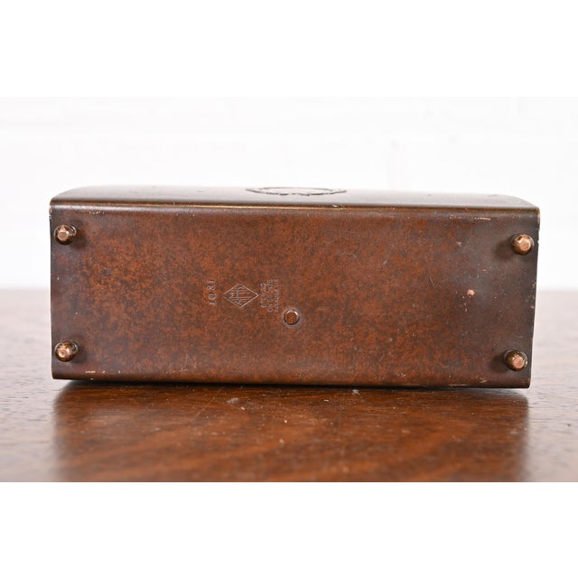 Heintz Arts & Crafts Sterling Silver on Bronze Letter Rack For Sale In South Bend - Image 6 of 9