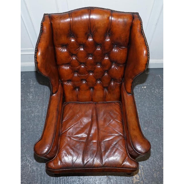 Chesterfield Flat Arm Wingback Armchairs from William Morris, Set of 2 For Sale - Image 5 of 17