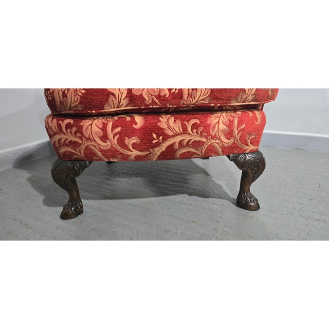 Wing-Backed Mahogany Chair, 1920 For Sale - Image 4 of 14