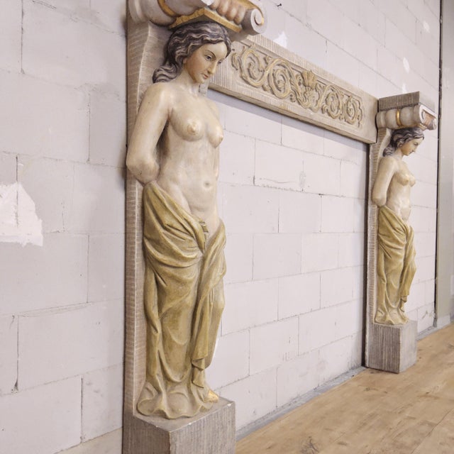 Neoclassical Gipsen Fireplace Mantel, 1890s, Set of 3 For Sale - Image 6 of 18