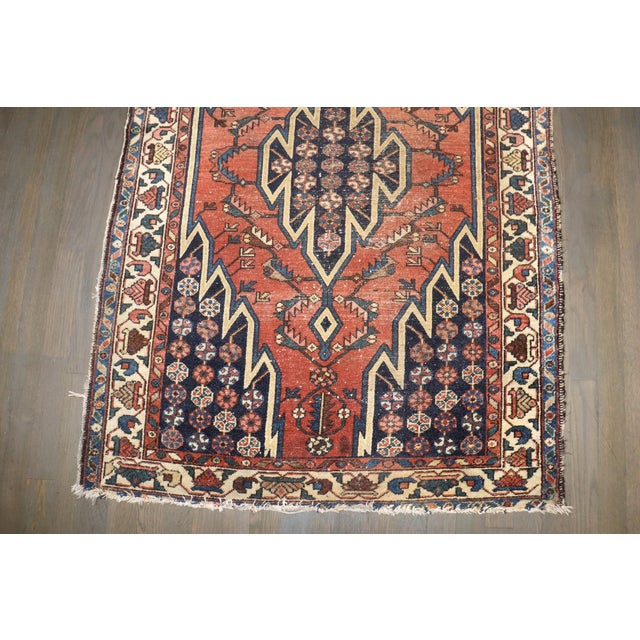 Mazlagan Worn Malayer Rug no. j5277 For Sale In New York - Image 6 of 9