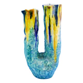 20th Century Ceramic Vase by G EC Amalfi, Gestione Esercizio Ceramiche attributed to Gambone, 1950s For Sale