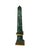 Metal Neoclassical Green Marble & Brass Obelisk, 14.5" High For Sale - Image 7 of 11