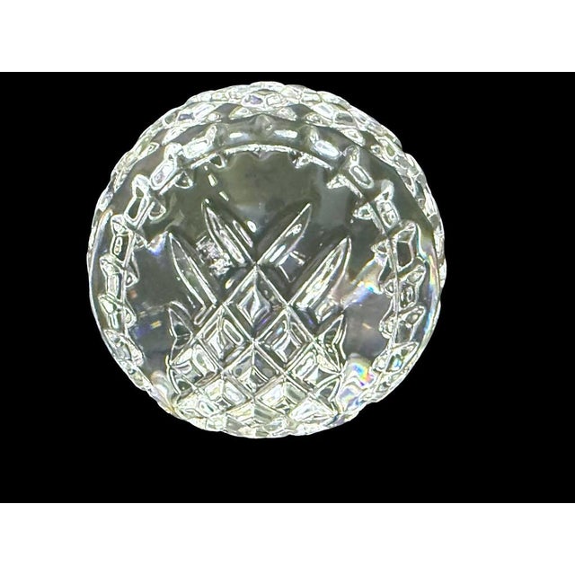 Waterford Waterford Crystal Faceted Round Starburst Paperweight For Sale - Image 4 of 7