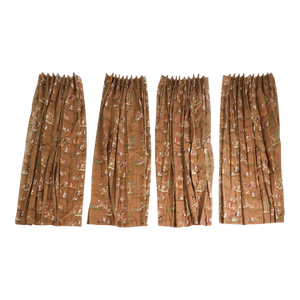 Vintage Drapery Curtain Panels- Group of Four