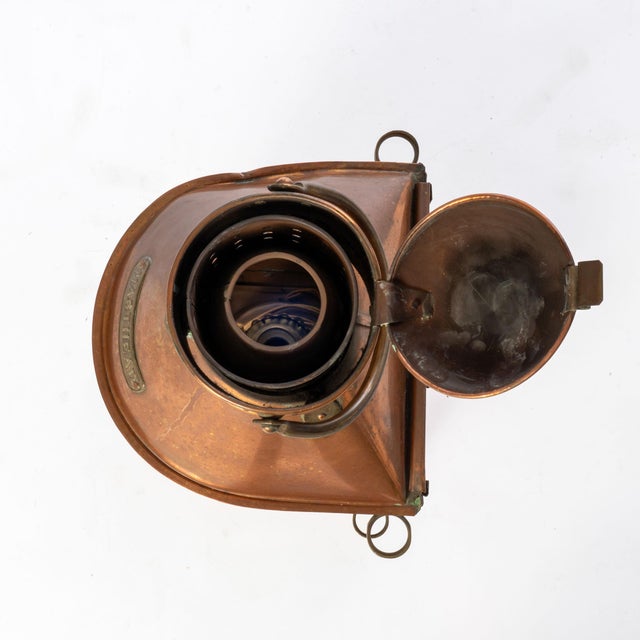 Vintage Copper Masthead Ship's Lantern For Sale - Image 6 of 8