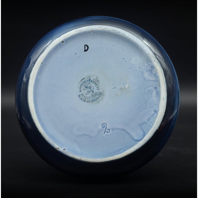 1900 - 1909 Antique Jugendstil Delft Vase by Henri Breetvelt, 1900 For Sale - Image 5 of 6