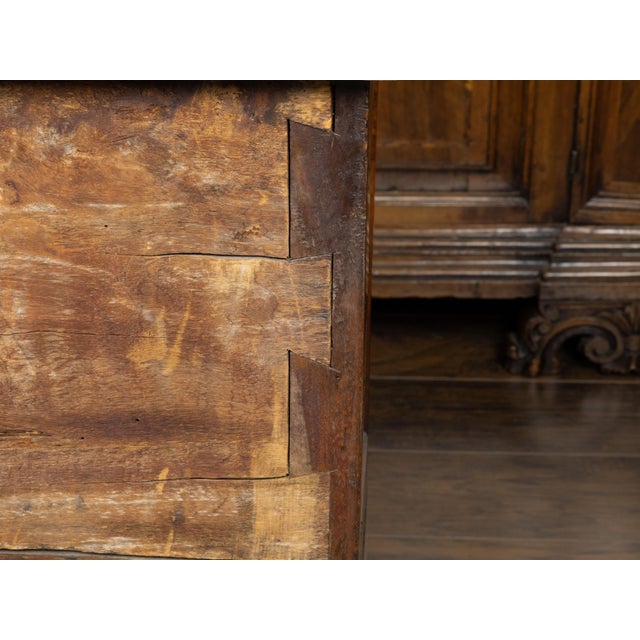 French 19th Century Petite Commode with Grey Marble Top and Two Drawers For Sale - Image 12 of 12