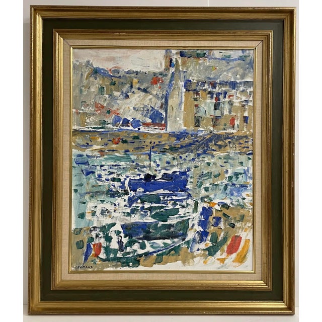 1950s Émile François Jacques Compard, Abstract School of Paris Composition, 1950s, Oil on Canvas For Sale - Image 5 of 5