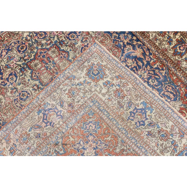 Antique Persian Isfahan Rug 4’2" X 6’7" For Sale - Image 9 of 12