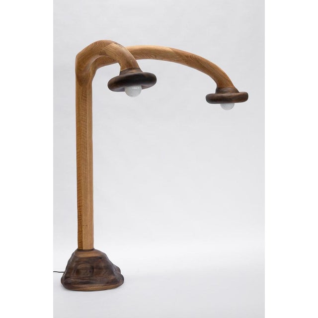 Not Yet Made - Made To Order Walnut and Red Oak Floor Lamp by Alexander Knysch For Sale - Image 5 of 8