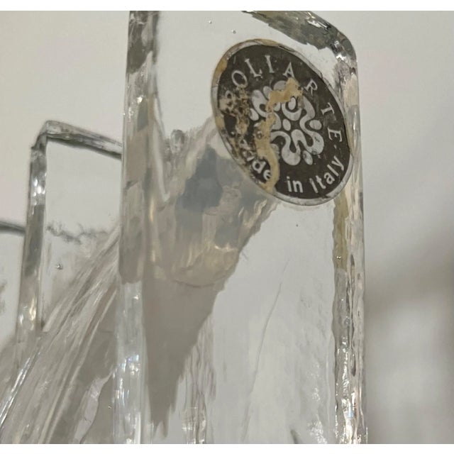 1970s Italian Murano Crystal Wall Lights from Poliarte, 1970s, Set of 2 For Sale - Image 5 of 6